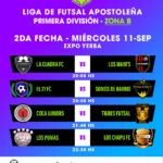 Segunda Fecha del Torneo de Primera División de la Liga Apostoleña de Futsal
