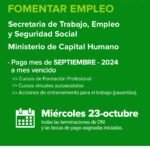 Cronograma de Pagos Fomentar Empleo en Apóstoles