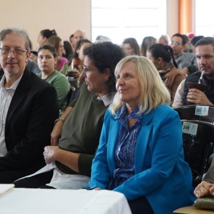 Intendente María Eugenia Safrán en la jornada de formación docente